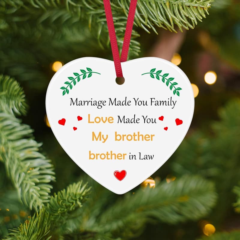 Brother-in-Law Christmas Ornament - Ceramic Tree Decoration