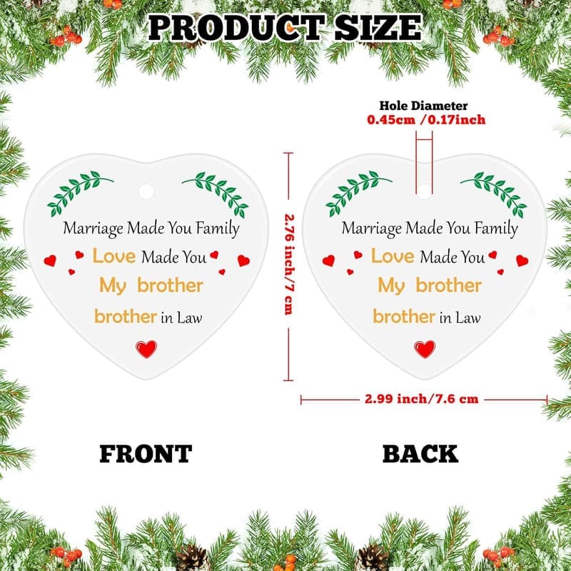 Brother-in-Law Christmas Ornament - Ceramic Tree Decoration