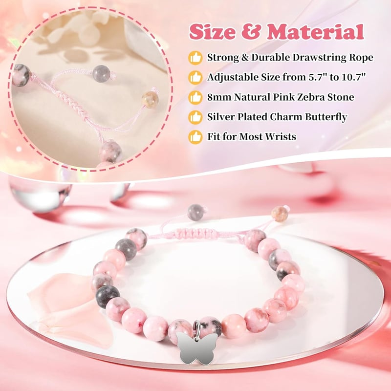 Butterfly Bracelets for 8-Year-Old Girls with Message Card