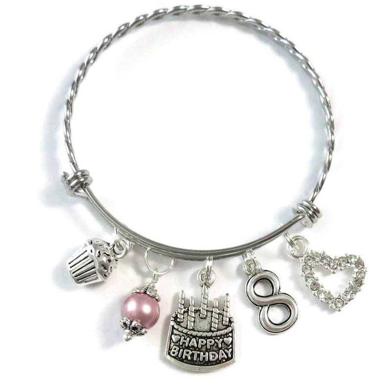 8th Birthday Charm Bracelet for Girls