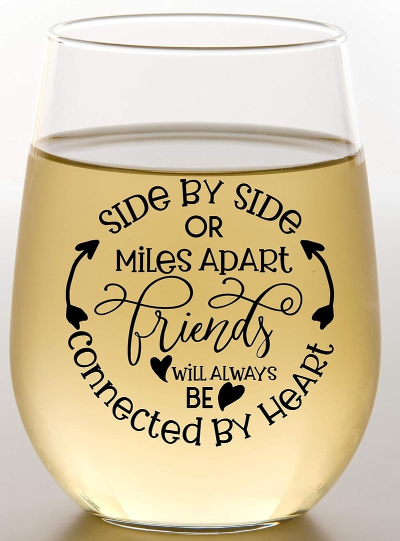 Long-Distance Friendship Wine Glass - 15 Oz, Scratch-Resistant