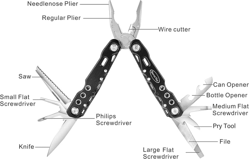 14-in-1 Multitool Pliers for Camping and Hiking Gifts for Men