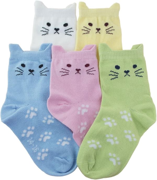 Cute Cotton Low-Cut Ankle Socks for Kids - Pack of 5