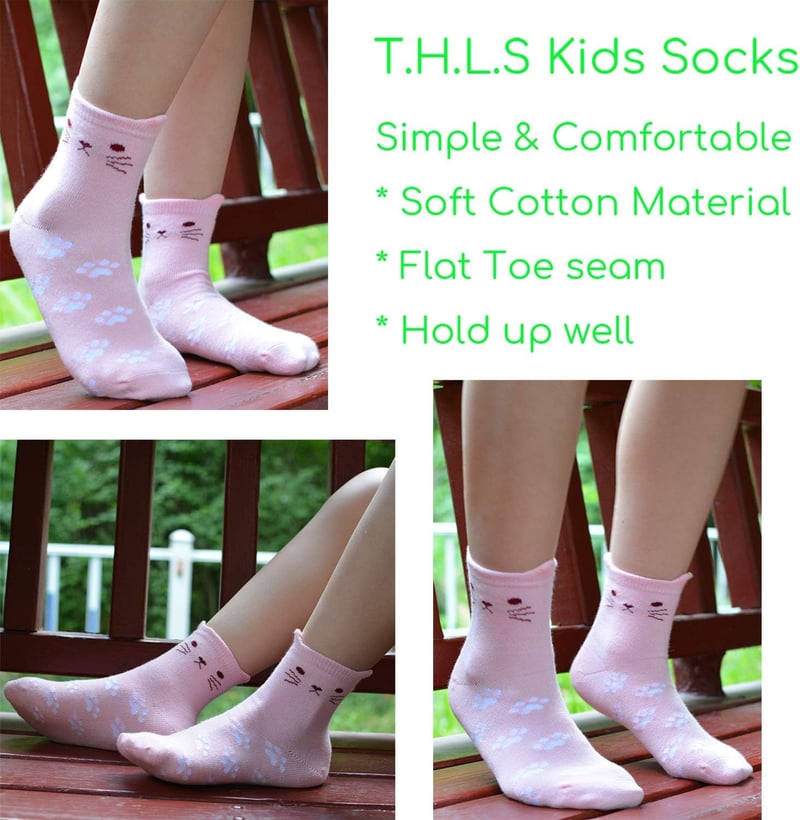 Cute Cotton Low-Cut Ankle Socks for Kids - Pack of 5