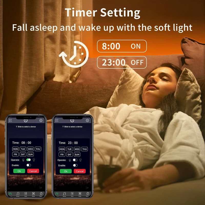 RGB Music Sync 100ft LED Strip Lights with App & Remote Control