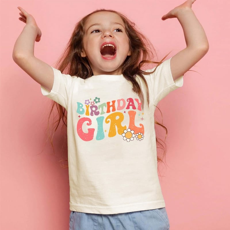 Birthday Girl Cotton Tee - Short Sleeve (2nd to 9th Birthday)