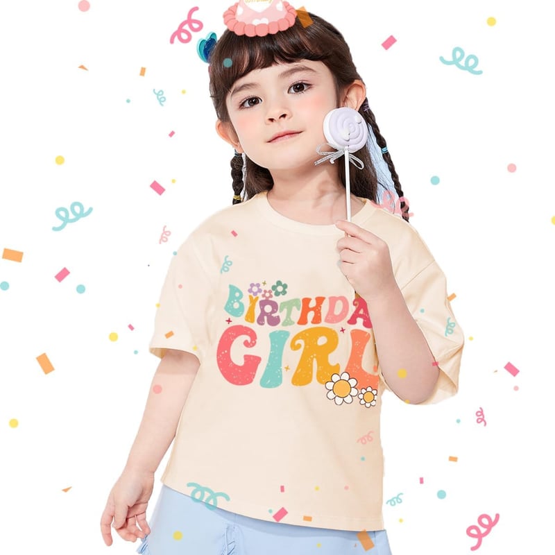 Birthday Girl Cotton Tee - Short Sleeve (2nd to 9th Birthday)