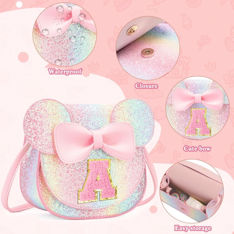 Toddler Girl's Initial Purse for Birthday Gifts