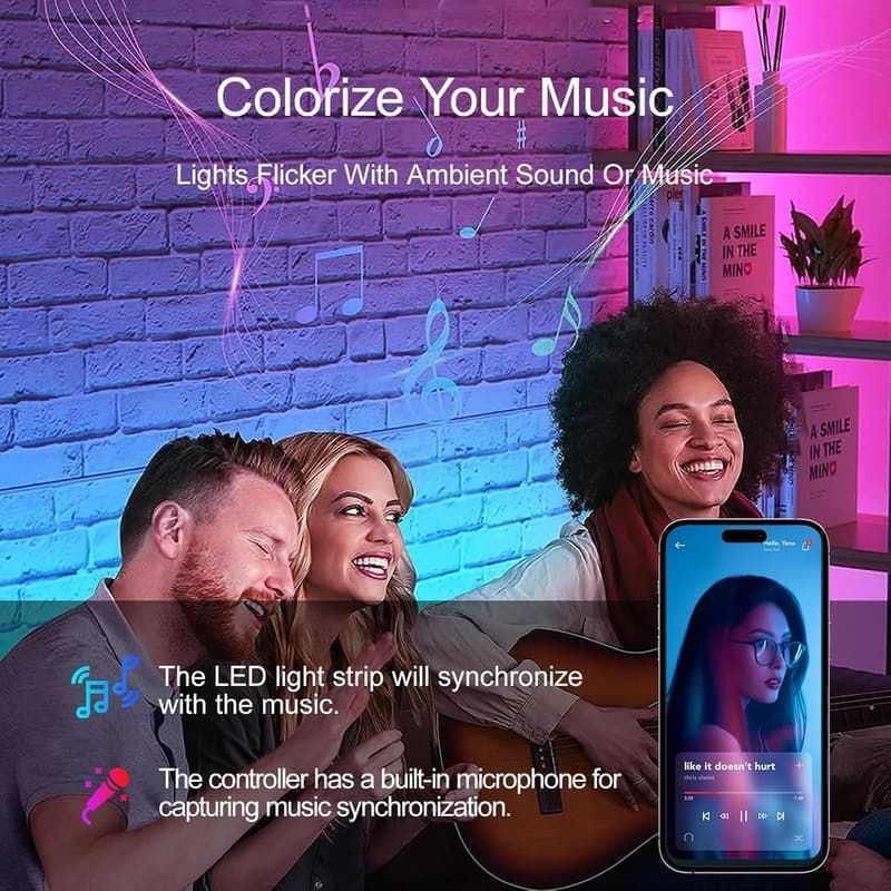 RGB LED Strip Lights with Remote - 200 FT for Room & Party Decor