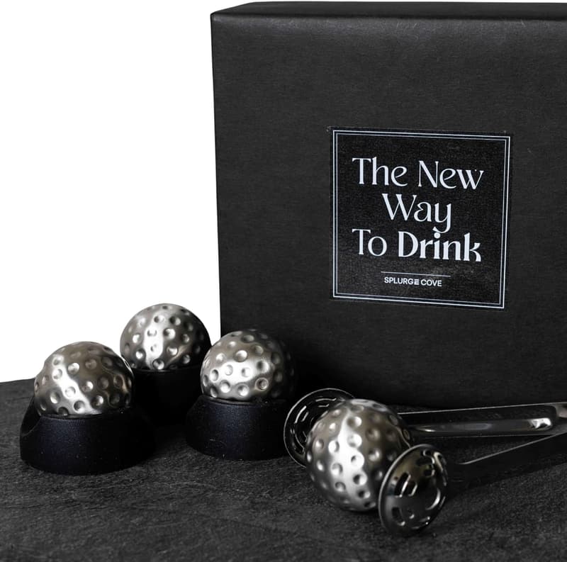 Reusable Stainless Steel Golf Ball Ice Cubes – Set of 4