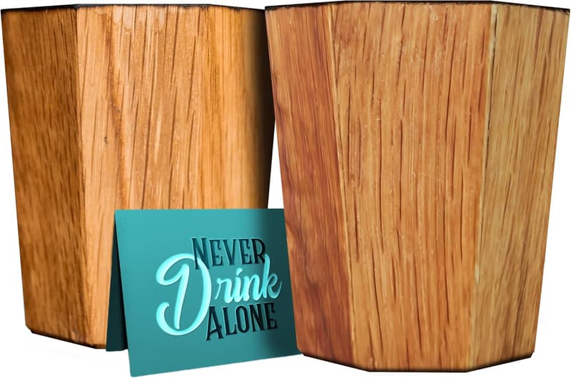 Artisan Charred Oak Wooden Whiskey Cup for Men