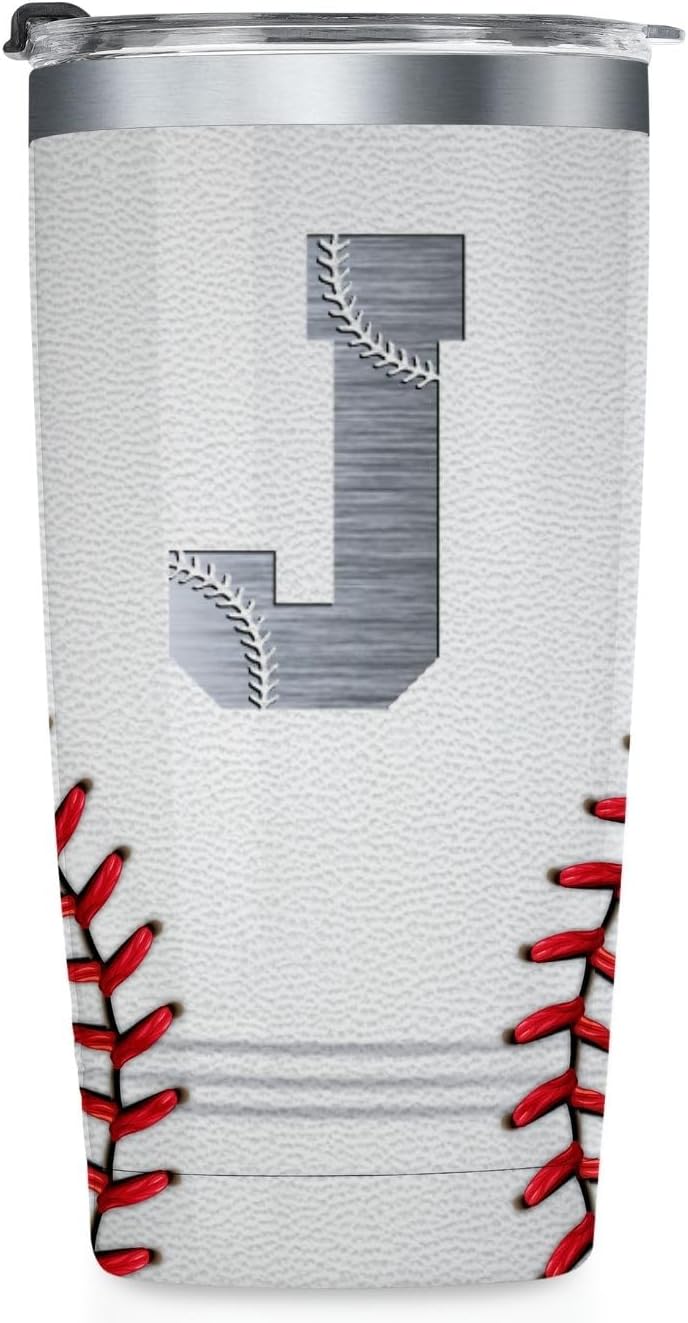 Personalized 20oz Stainless Steel Tumbler for Baseball Lovers