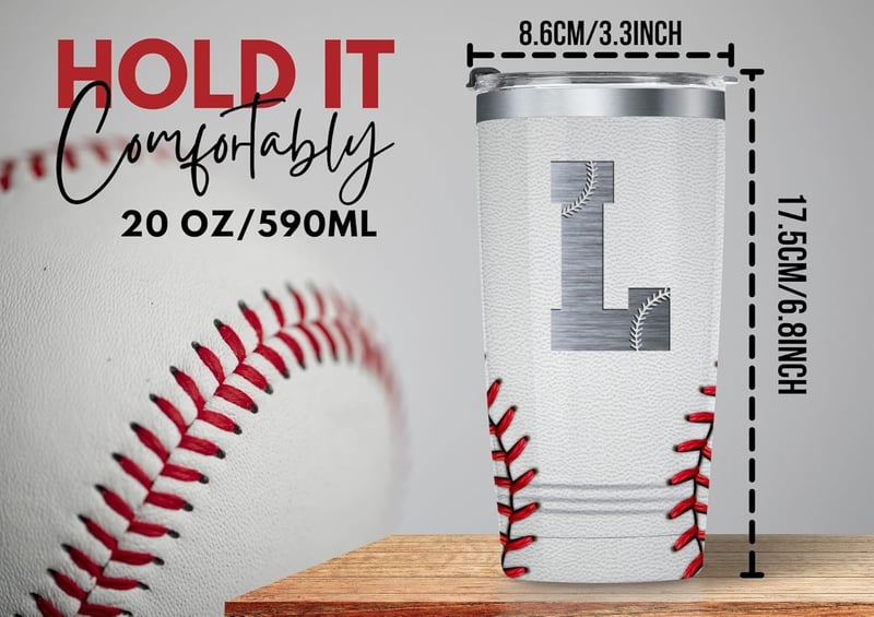 Personalized 20oz Stainless Steel Tumbler for Baseball Lovers