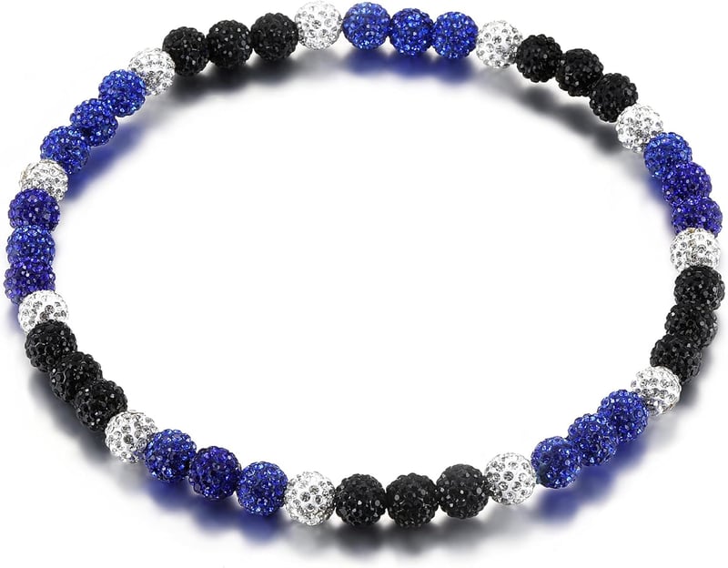 Baseball Chain Necklace for Men with Rhinestone Accents