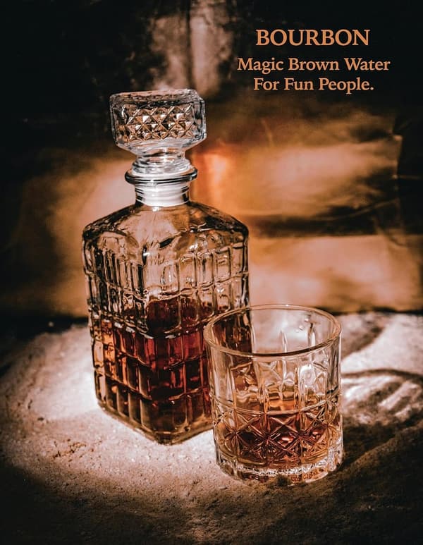 Bourbon Leather Journal with Pen - Engraved Gift for Bourbon Lovers