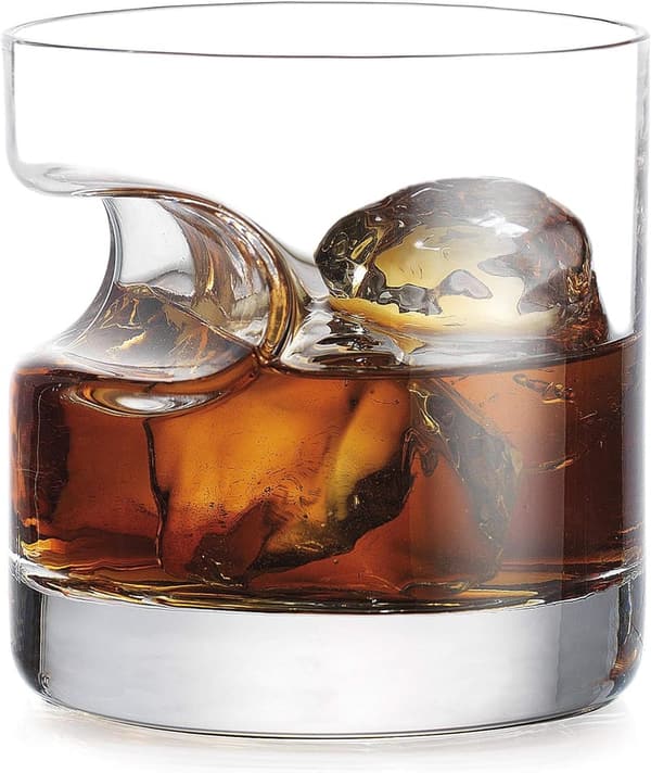 Father's Day Cigar Whiskey Glass with Cigar Rest