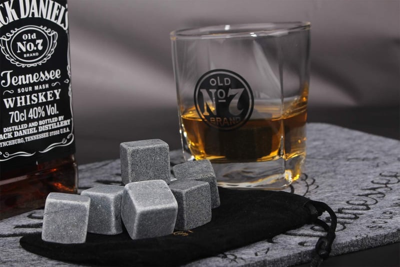 Engraved Whiskey Stones Gift Set for Dad's Birthday
