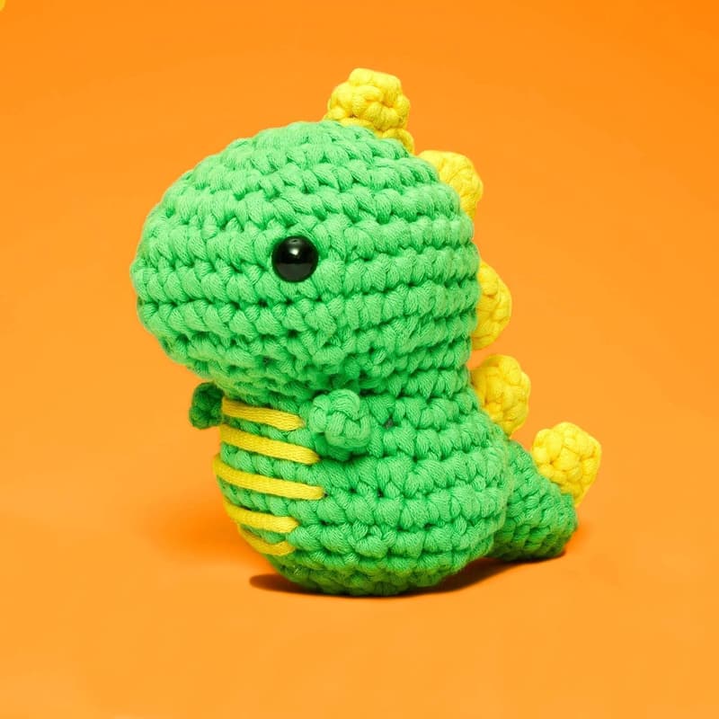 Beginners Crochet Kit - Fred The Dinosaur with Easy Peasy Yarn