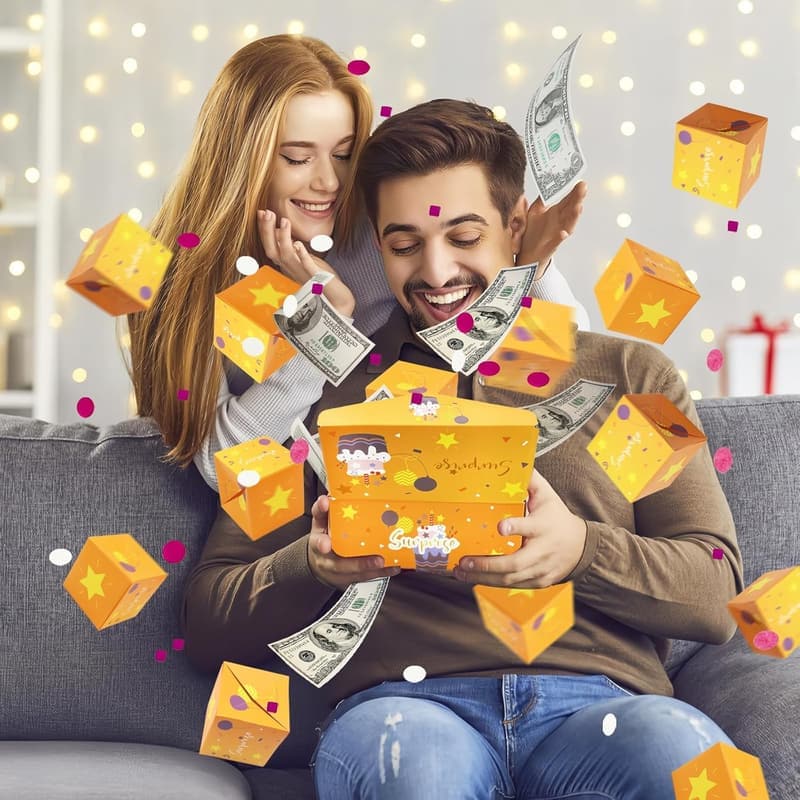 Unique Cash Explosion Gift Box for Mom's Birthday or Anniversary