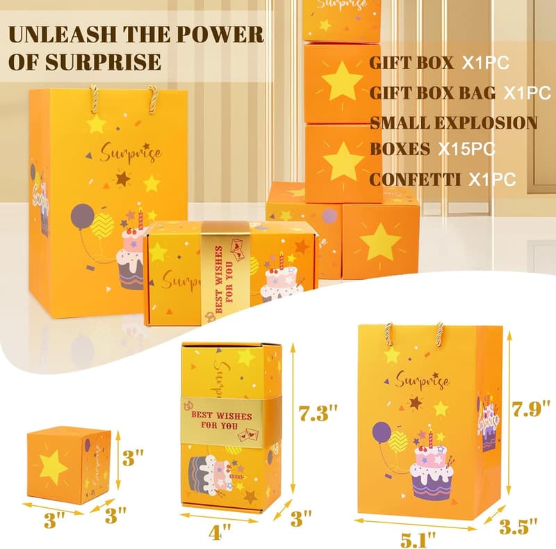 Unique Cash Explosion Gift Box for Mom's Birthday or Anniversary
