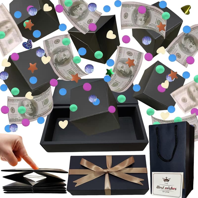 DIY Surprise Gift Box with Confetti for Birthday or Anniversary