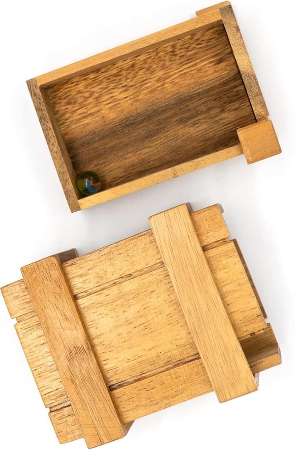 Magic Box - Wooden Brain Teaser with Secret Compartment