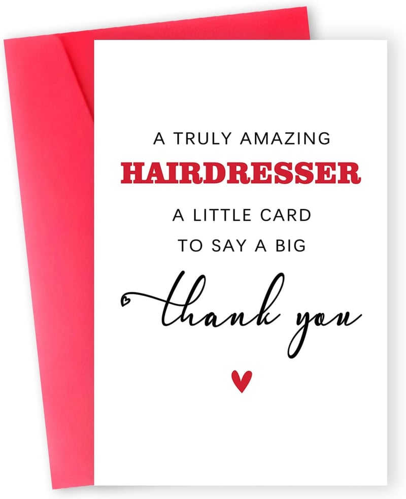 Hair Stylist Appreciation Thank You Card for Professionals