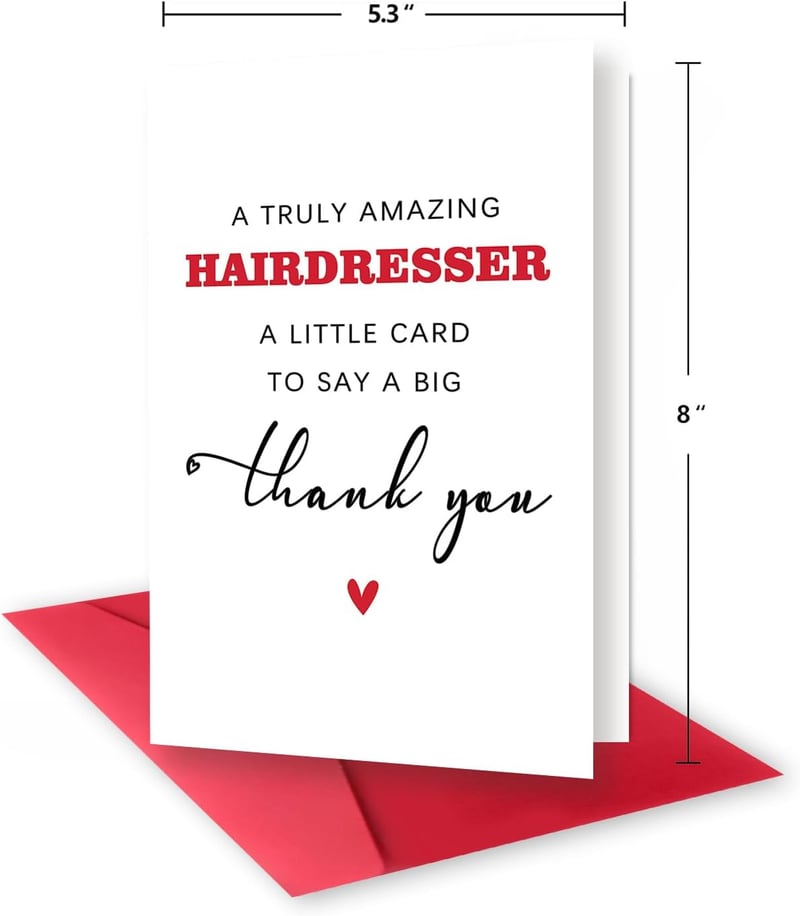 Hair Stylist Appreciation Thank You Card for Professionals