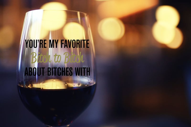 Funny Best Friend 15 oz Wine Glass - Birthday Gift for Women