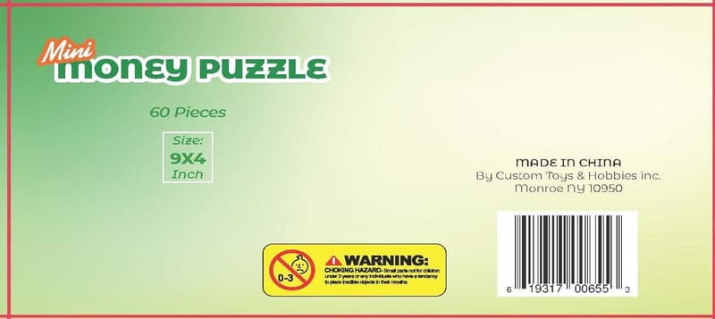 Dollar Bill Money Puzzle - Educational Gift for Adults and Kids