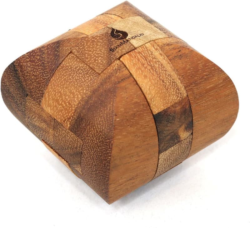 3D Wooden Puzzle Brain Teaser – Handcrafted Logic Game for Adults