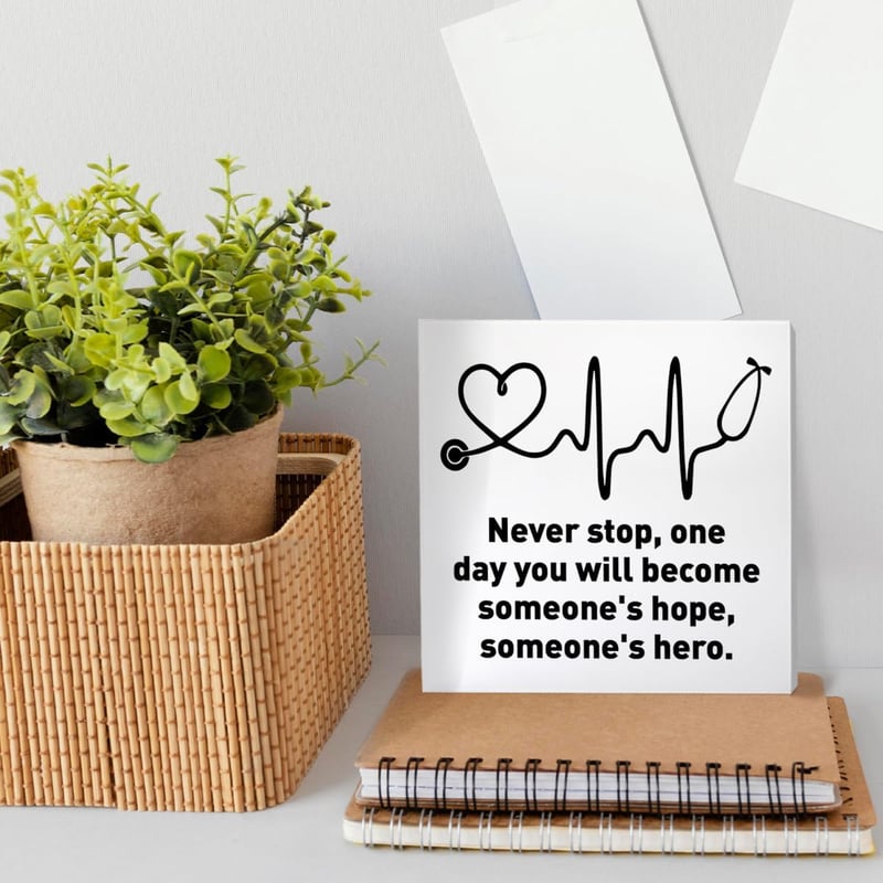 Medical Graduation Gift: Nurse & Doctor Wooden Box Sign Decor