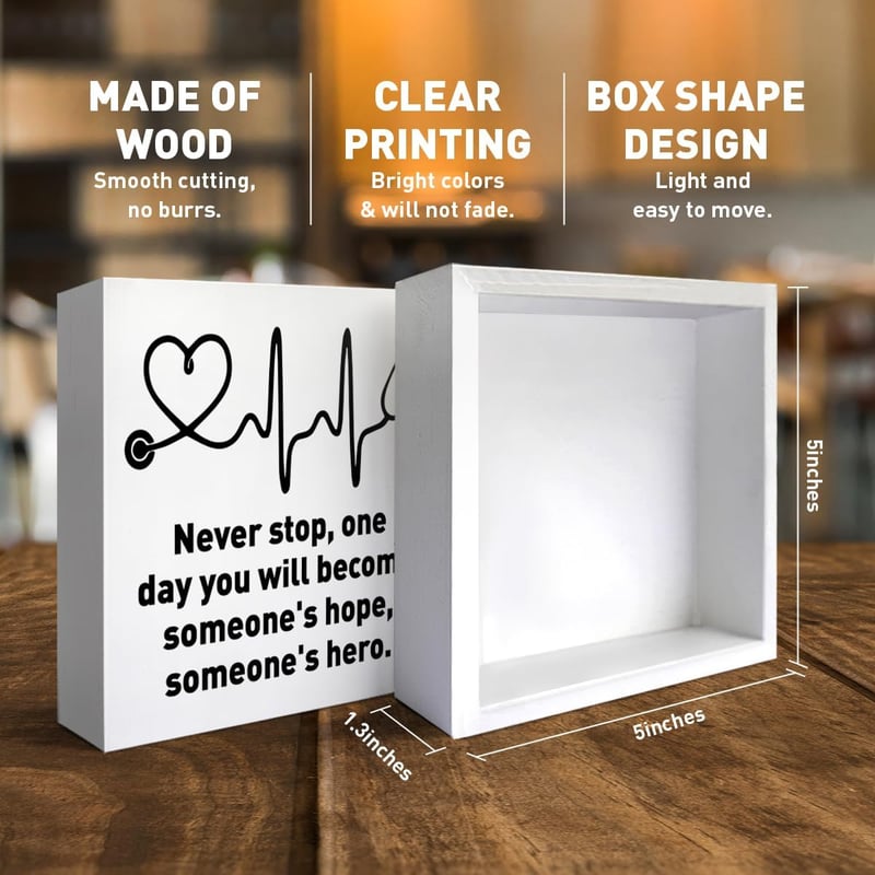 Medical Graduation Gift: Nurse & Doctor Wooden Box Sign Decor