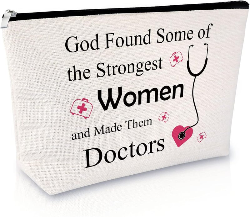 Doctor Appreciation Makeup Bag - Inspirational Gift for Women