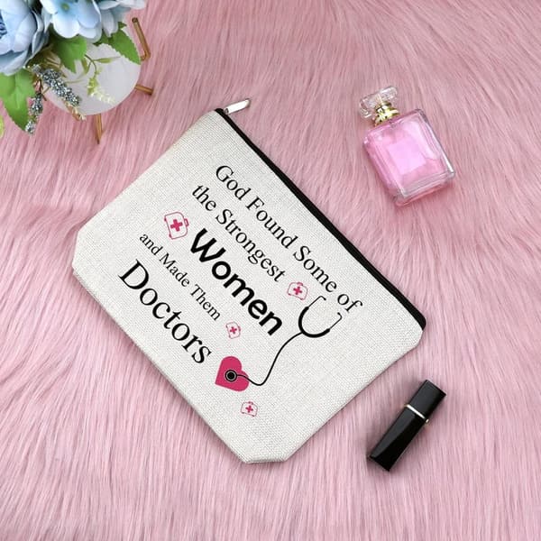 Doctor Appreciation Makeup Bag - Inspirational Gift for Women