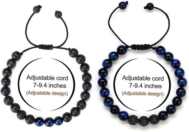 Men's Natural Stone Bracelet - Tiger Eye & Matte Agate