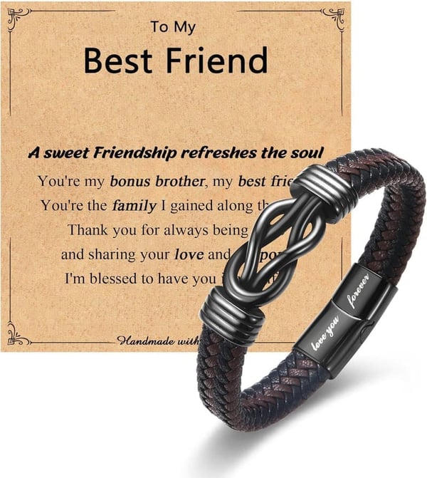 Braided Leather Bracelet for New Dad - Perfect Gift for Father's Day