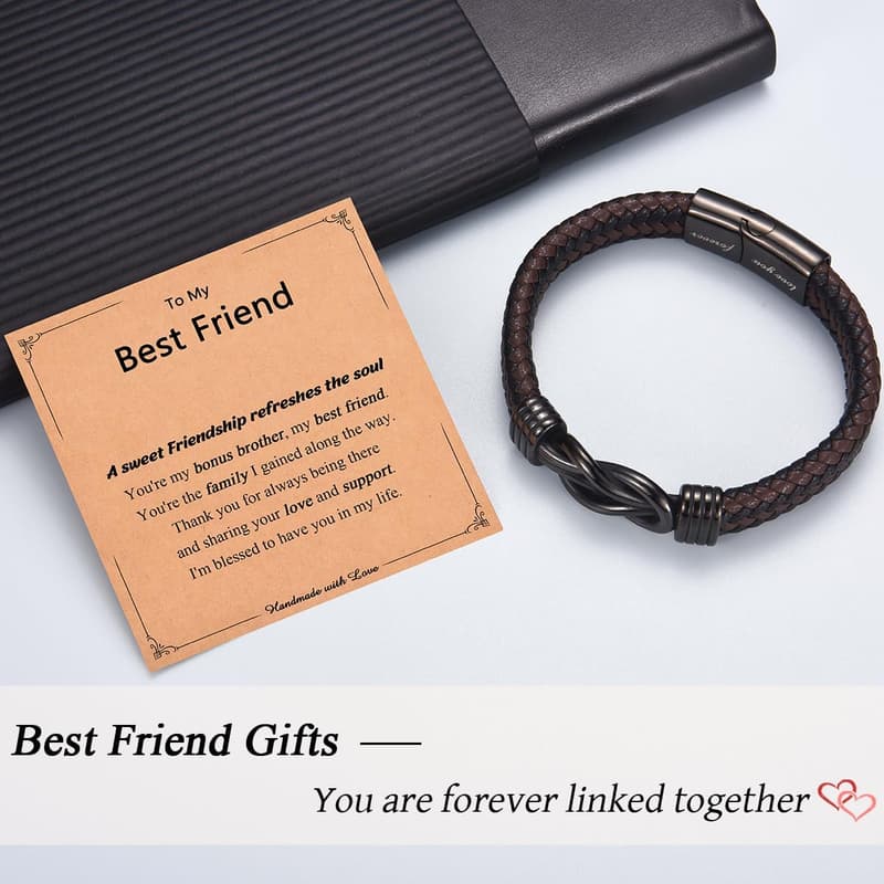 Braided Leather Bracelet for New Dad - Perfect Gift for Father's Day