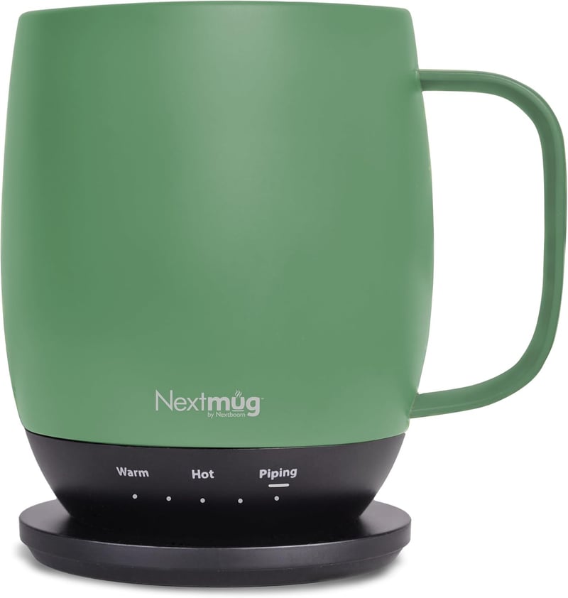 Temperature-Controlled Self-Heating Coffee Mug (14 oz) - Sage