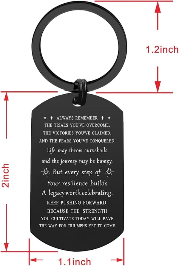 Inspirational Keychain for Men - Perfect Gift for Father's Day
