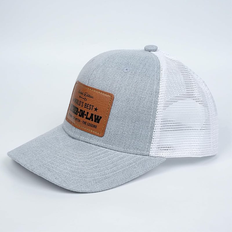 Father's Day Men's Leather Pattern Trucker Cap Gift