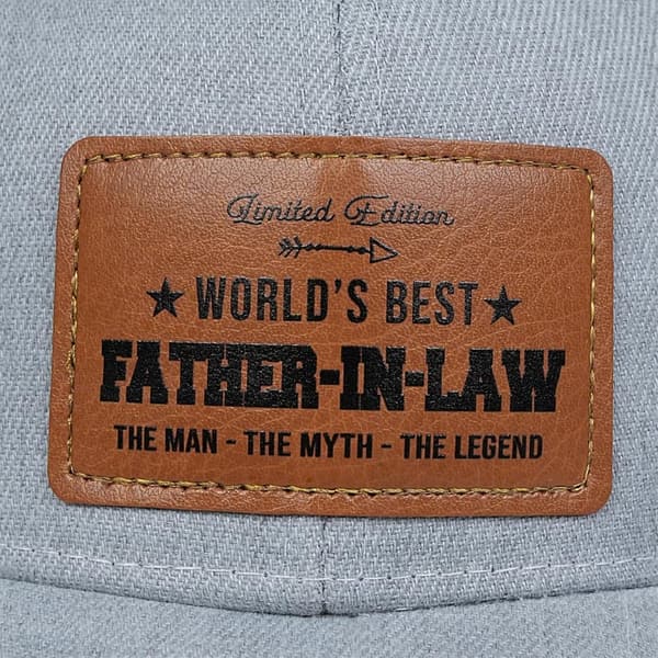 Father's Day Men's Leather Pattern Trucker Cap Gift
