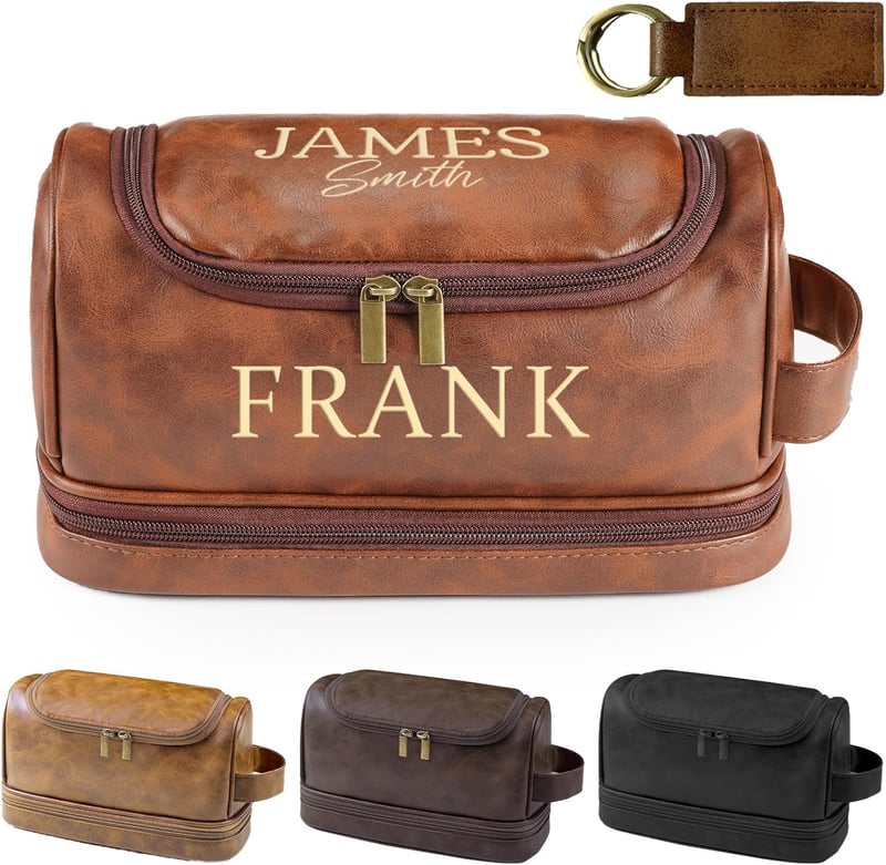Personalized Handcrafted Toiletry Bag for Father's Day