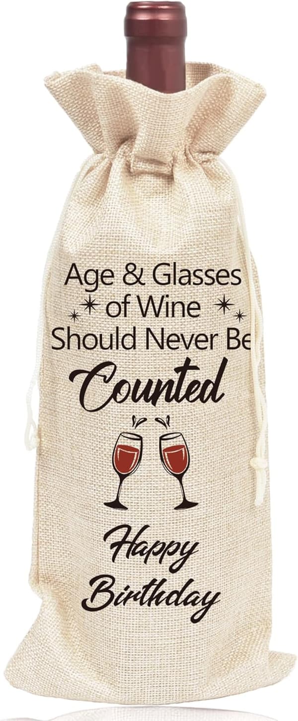 Reusable Red Wine Bag - Funny Birthday Gift for Him/Her