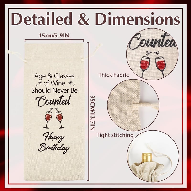 Reusable Red Wine Bag - Funny Birthday Gift for Him/Her