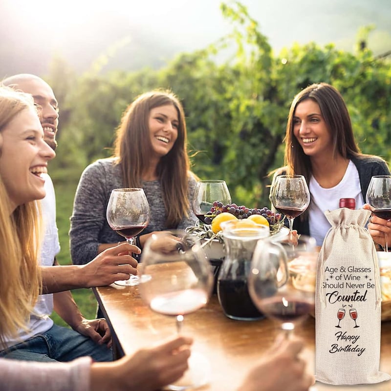 Reusable Red Wine Bag - Funny Birthday Gift for Him/Her