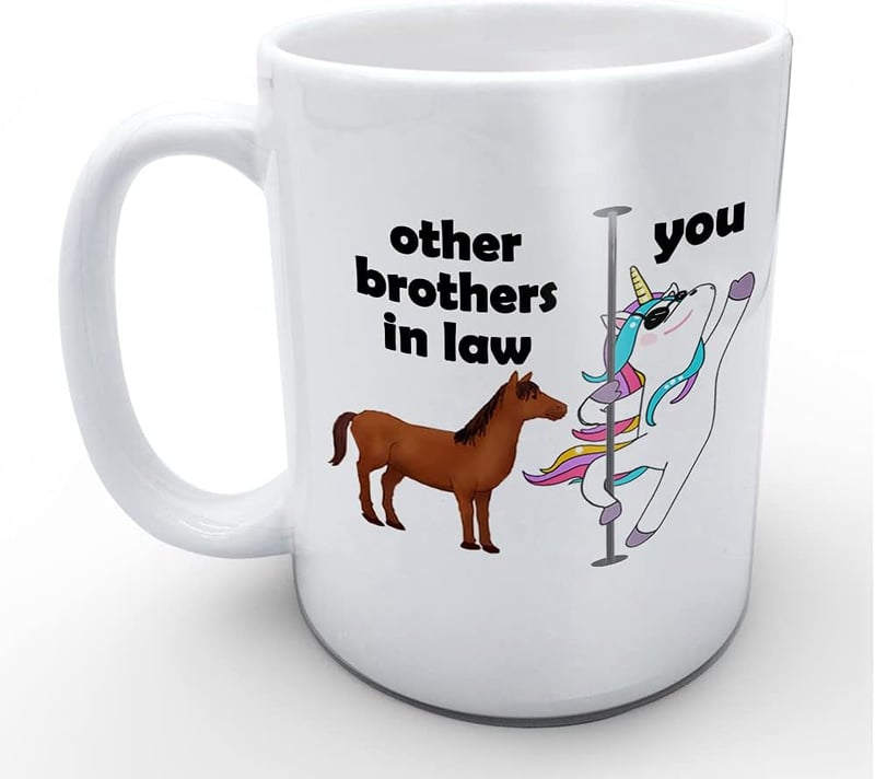 Brother-in-Law Gift: Cute Unicorn Coffee Mug, 11 oz