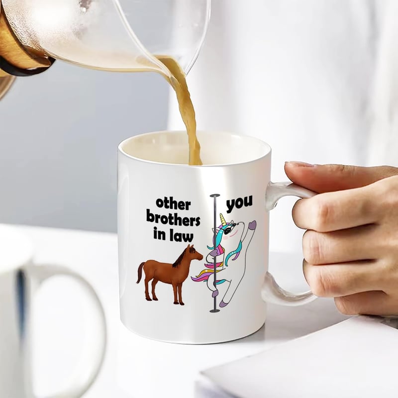 Brother-in-Law Gift: Cute Unicorn Coffee Mug, 11 oz
