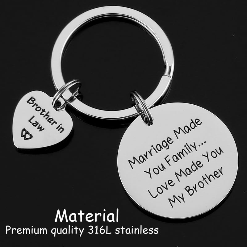 Funny Keychain Gift for Brother-in-Law from Sister-in-Law