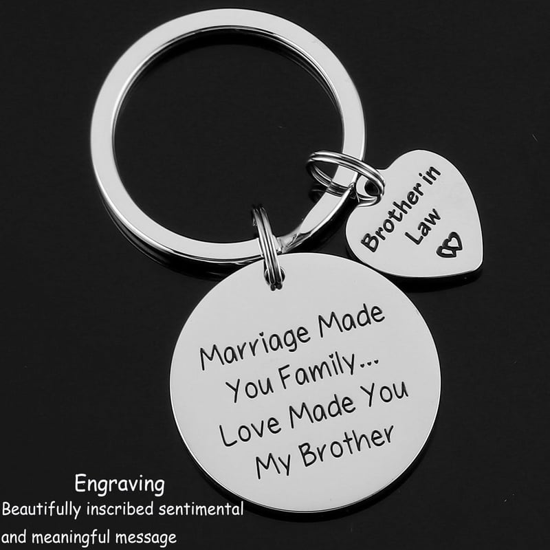 Funny Keychain Gift for Brother-in-Law from Sister-in-Law